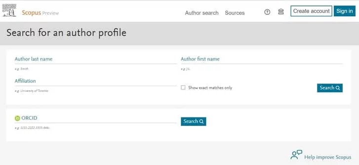 scopus isim sorgulama